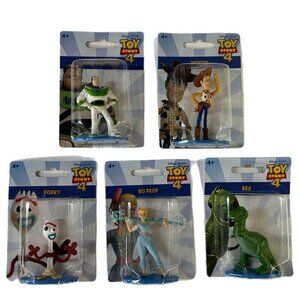 Disney Toy Story 4 2" mini action figures Cake Toppers Set of 5 BRAND NEW!